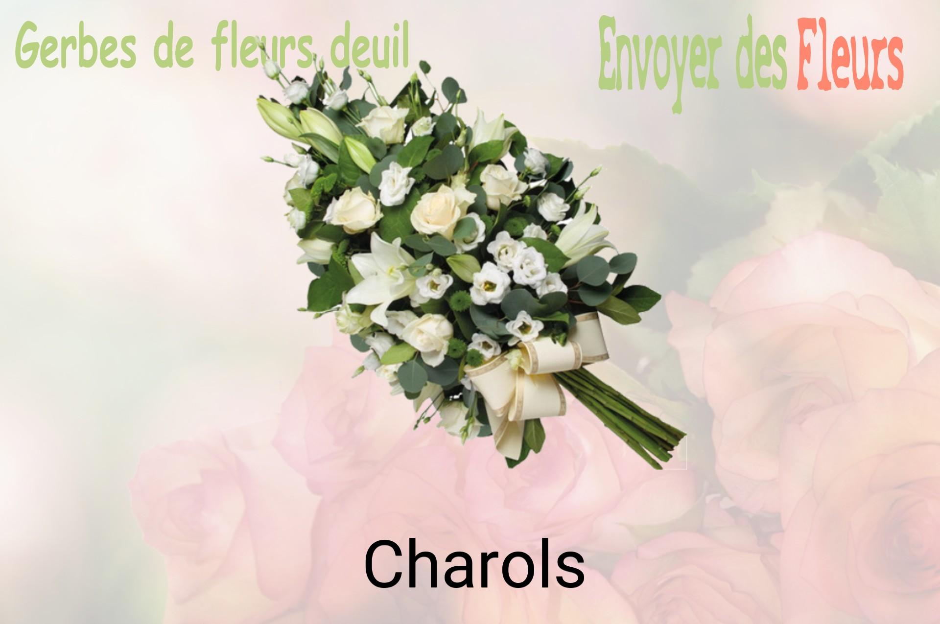 Gerbe de fleurs de deuil livrée à Charols